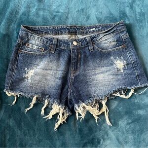 Tommy Hilfiger Frayed Blue Jean Shorts